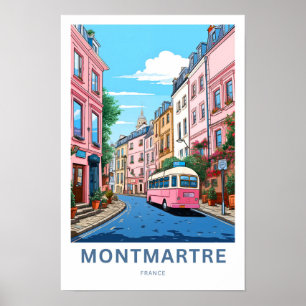 Montmantre France Travel Print Poster