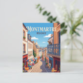Montmartre Frankreich Postkarte (Stehend Vorderseite)
