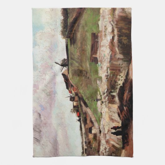 Montmartre mit Steinbruch von Vincent van Gogh Geschirrtuch (Vertikal)