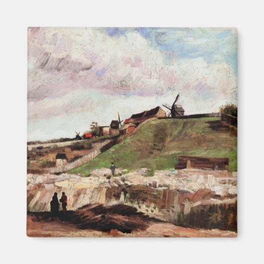 Montmartre mit Steinbruch von Vincent van Gogh Magnet (Vorne)