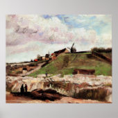Montmartre mit Steinbruch von Vincent van Gogh Poster (Vorne)