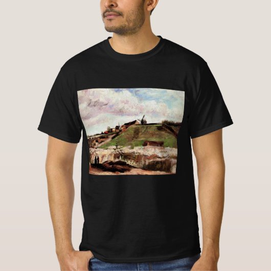 Montmartre mit Steinbruch von Vincent van Gogh T-Shirt (Vorderseite)