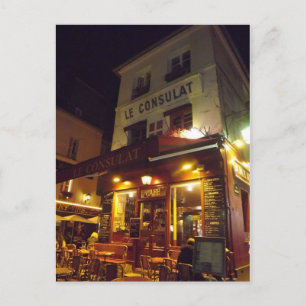 Montmartre Paris, Frankreich in der Nacht Postkarte