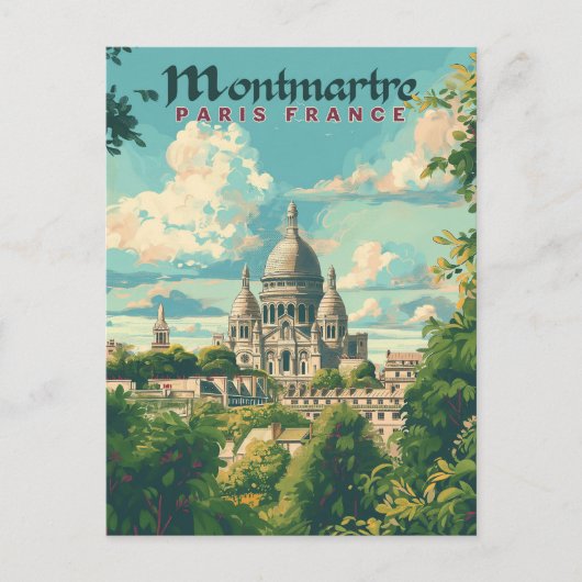 Montmartre - Paris, Frankreich Postkarte (Vorderseite)