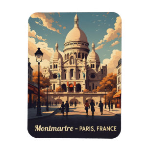 Montmartre Paris mit Sacré-Cœur-Basilika Magnet