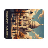 Montmartre Paris with scare Coeur basilica Magnet (Horizontal)