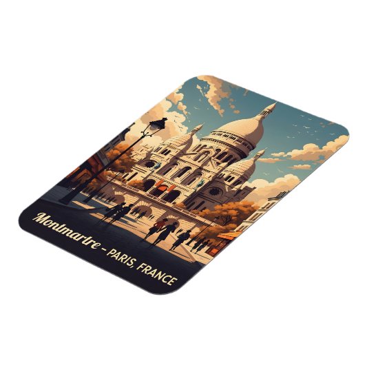 Montmartre Paris with scare Coeur basilica Magnet (Linke Seite)