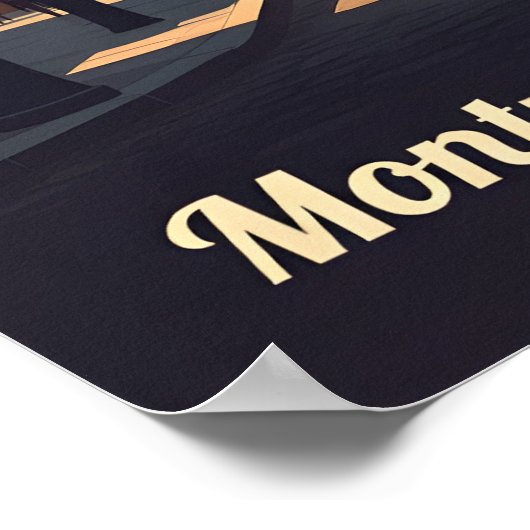 Montmartre Paris with scare Coeur basilica Poster (Ecke)