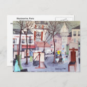 Montmartre Postkarte (Vorne/Hinten)