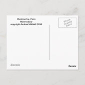 Montmartre Postkarte (Rückseite)