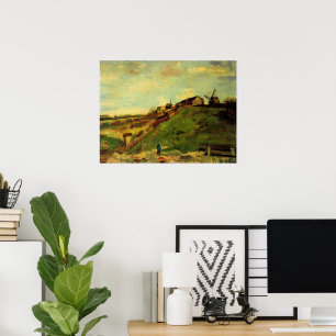 Montmartre: Steinbruch, die Mühlen von Vincent van Poster