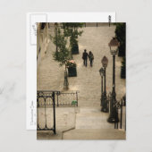 Montmartre Steps Postkarte (Vorne/Hinten)