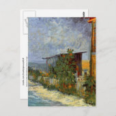 Montmartre Weg mit Sonnenblumen Van Gogh Postkarte (Vorne/Hinten)