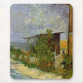 Montmartre Weg mit Sonnenblumen von Van Gogh Mousepad
