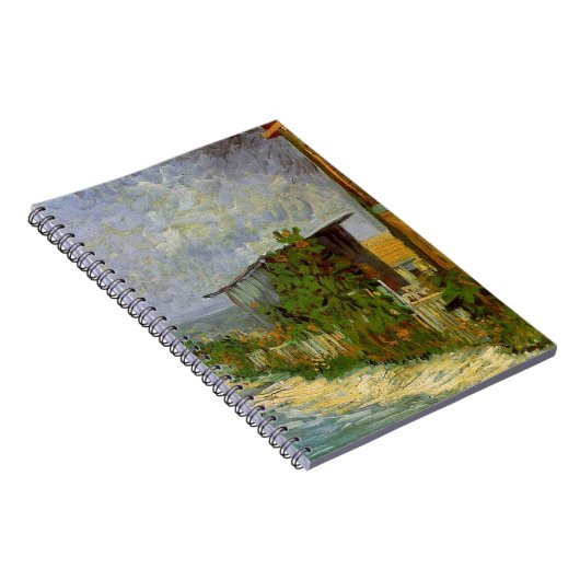 Montmartre Weg mit Sonnenblumen von Van Gogh. Notizblock (Rechte Seite)