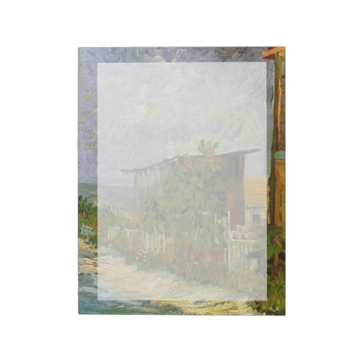 Montmartre Weg mit Sonnenblumen von Van Gogh. Notizblock (Rotiert)