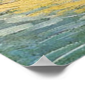 Montmartre Weg mit Sonnenblumen von Van Gogh. Poster (Ecke)