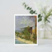 Montmartre Weg mit Sonnenblumen von Van Gogh. Postkarte (Stehend Vorderseite)