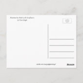 Montmartre Weg mit Sonnenblumen von Van Gogh. Postkarte (Rückseite)