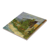 Montmartre Weg und Sonnenblumen von Vincent van Go Fliese (Seite)