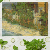 Montmartre Weg und Sonnenblumen von Vincent van Go Geschirrtuch (Gefaltet)