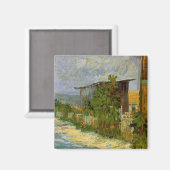 Montmartre Weg und Sonnenblumen von Vincent van Go Magnet (Vorderseite/Rückseite)
