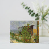 Montmartre Weg und Sonnenblumen von Vincent van Go Postkarte (Stehend Vorderseite)