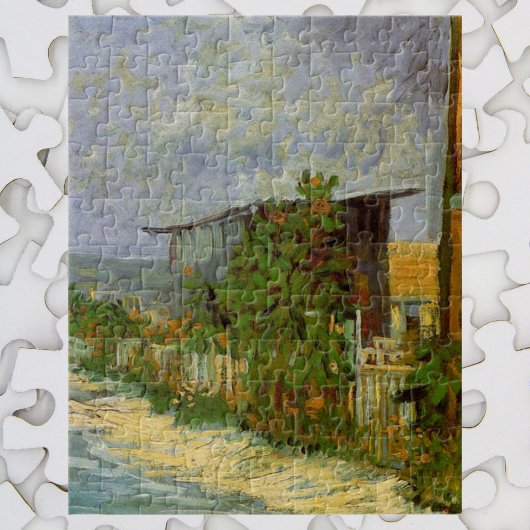 Montmartre Weg und Sonnenblumen von Vincent van Go Puzzle