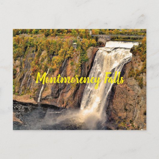 Montmorency Falls Canada stilisiert Postkarte (Vorderseite)