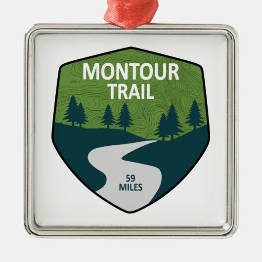 Montour Trail Ornament Aus Metall (Vorne)