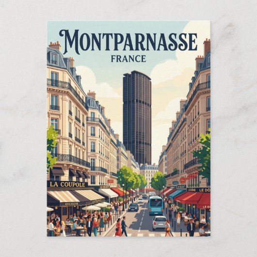 Montparnasse Frankreich Postkarte (Vorderseite)