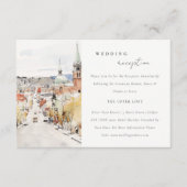 Montpelier City Scape Vermont Hochzeitsempfang Begleitkarte (Vorderseite)