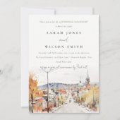 Montpelier City Scape Vermont Hochzeitstag Einladung (Vorderseite)