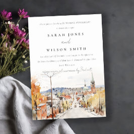 Montpelier City Scape Vermont Hochzeitstag Einladung