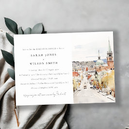 Montpelier City Scape Vermont Reheasal Abendessen Einladung