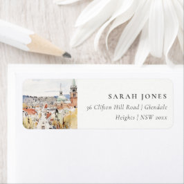 Montpelier City Scape Vermont Wasserfarbadresse