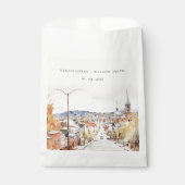Montpelier City Scape Vermont Wasserfarbenhochzeit Geschenktütchen (Vorderseite)