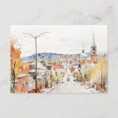 Montpelier City Scape Vermont Wedding Detail Begleitkarte (Rückseite)