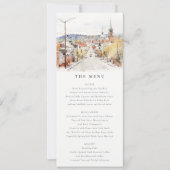 Montpelier City Scape Vermont Wedding Menu Card Einladung (Vorderseite)