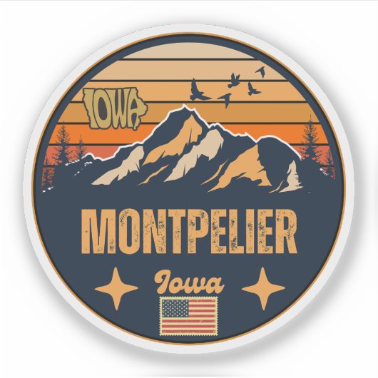 Montpelier, Iowa Aufkleber (Vorderseite)