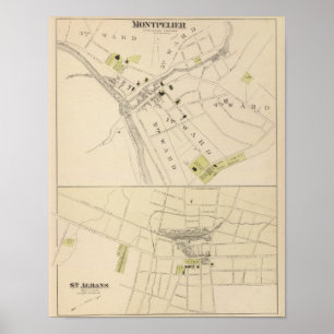 Montpelier und St Albans Poster