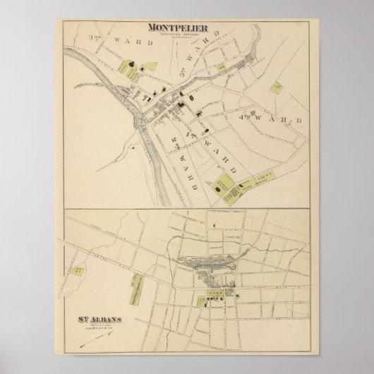 Montpelier und St Albans Poster (Vorne)