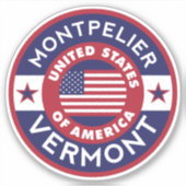 MONTPELIER, Vermont Aufkleber (Vorderseite)