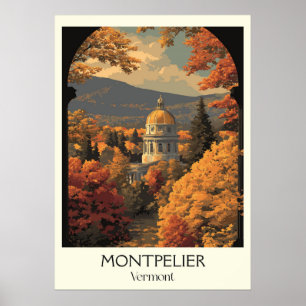 Montpelier Vermont Capital Dome Poster