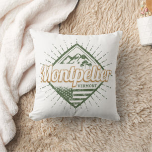 Montpelier Vermont City United Staaten Vintag USA Kissen