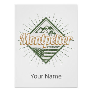 Montpelier Vermont City United Staaten Vintag USA Poster