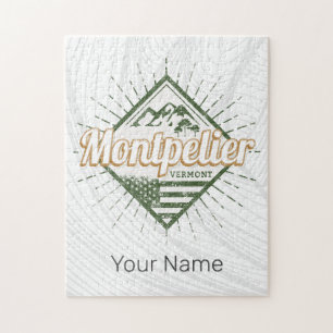 Montpelier Vermont City United Staaten Vintag USA Puzzle