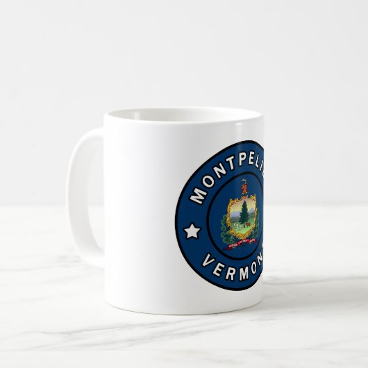 Montpelier Vermont Kaffeetasse (Vorderseite Links)