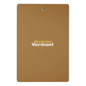 Montpelier, Vermont Mini Clipboard Klemmbrett (Rückseite)