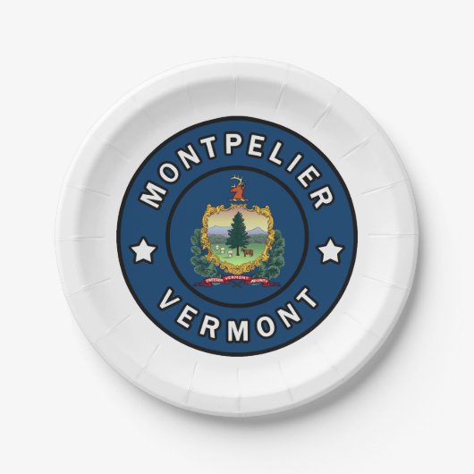 Montpelier Vermont Pappteller (Vorderseite)